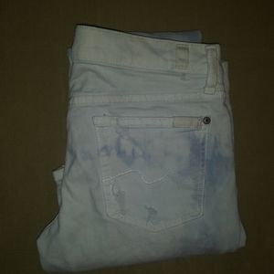 7FAM | "Roxanne" Acid Wash Destroyed Jeans Womens Size 29